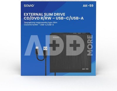 Savio External Slim drive DVD SAVIO AK-59