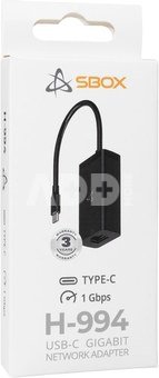 Sbox H-994 USB-C Gigabit Network Adapter