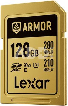 Lexar SDXC ARMOR Gold UHS-II U3, Stainless Steel, IP68 R280/W210 (V60) 128GB