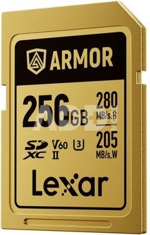 Lexar SDXC ARMOR Gold UHS-II U3, Stainless Steel, IP68 R280/W210 (V60) 256GB