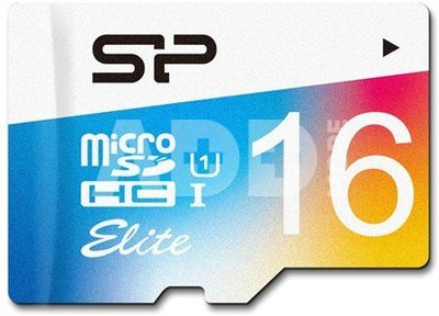 SILICON POWER 16GB, MICRO SDHC UHS-I, Class 10, with SD adapter, Color