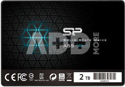 Silicon Power Ace A55 2000 GB, SSD form factor 2.5", SSD interface SATA III, Write speed 530 MB/s, Read speed 560 MB/s