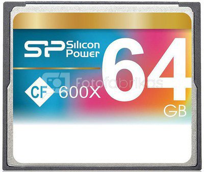 Silicon Power memory card CF 64GB 600x