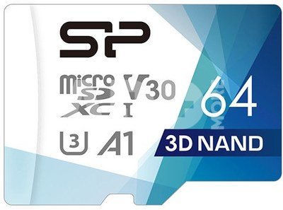 Silicon Power memory card microSDXC 64GB Superior Pro V30 + adapter