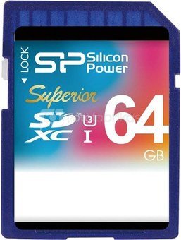 Silicon Power memory card SDXC 64GB Superior UHS-I U3