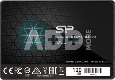 SILICON POWER SSD S55 120GB 2.5" SATAIII 6Gb/s Read Speed: Up to 520MB/s, Write Speed: Up to 460MB/s