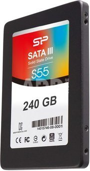 SILICON POWER SSD S55 240GB 2.5" SATAIII 6Gb/s Read Speed: Up to 520MB/s, Write Speed: Up to 460MB/s