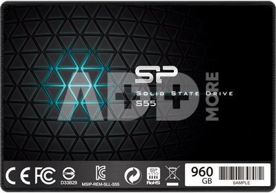 SILICON POWER SSD S55 960GB 2.5" SATAIII 6Gb/s Read Speed: Up to 540MB/s, Write Speed: Up to 480MB/s
