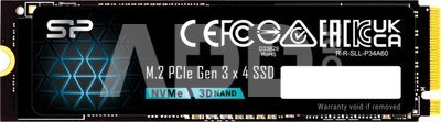 Silicon Power SP P34A60 | 128 GB | Solid-state drive interface M.2 PCIe Gen 3x4 | Read speed 1800 MB/s | Write speed 600 MB/s