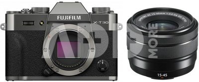 Fujifilm X-T30 III body (charcoal silver) + XC15-45mm (black)