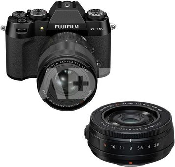 Fujifilm X-T50 (black) + XF16-50mm F2.8-4.8 R LM WR + XF23mmF2.8
