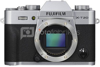 FujiFilm X-T20 body (Sidabrinis)