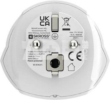 Skross travel adapter World - Europe