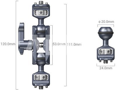 SMALLRIG 3873 MAGIC ARM WITH DUAL BALL HEADS (1/4"-20 SCREWS)