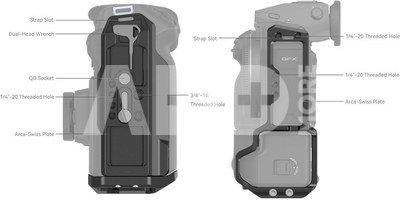 SMALLRIG 4203 L-SHAPE MOUNT PLATE FOR FUJIFILM GFX100 II WITH BATTERY GRIP