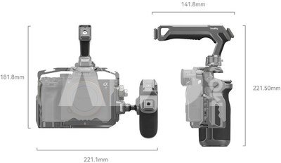 SmallRig 4539 HawkLock Quick Release Advanced Cage Kit for Sony Alpha 7R V / Alpha 7 IV / Alpha 7S III