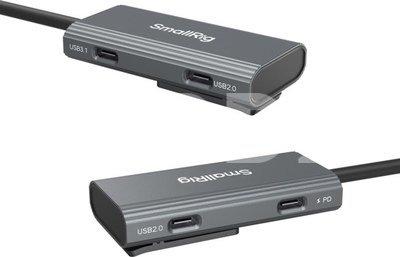 SmallRig 4598 USB-C Hub 4-in-1 PD/USB-C 3.1/USB-C 2.0 with Audio Adapter