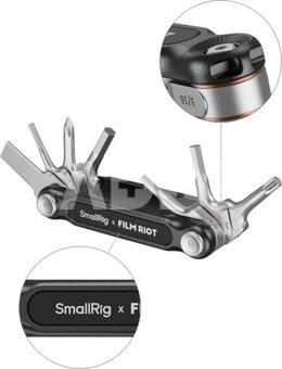 SmallRig 4811 x FILM RIOT 7-in-1 Folding Wrench Set with Multiple Angle Positioning Red