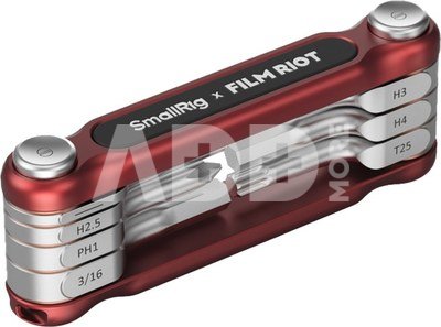 SmallRig 4811 x FILM RIOT 7-in-1 Folding Wrench Set with Multiple Angle Positioning Red