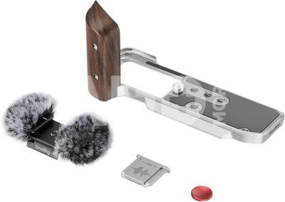 SmallRig 5261 L-Shape Mount Plate with Wooden Handle for FUJIFILM X-M5 Sliver