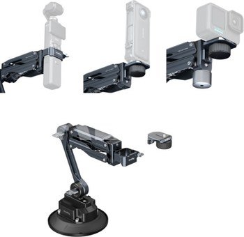 SmallRig 5507 Shock Absorber Support with Electronic Suction Cup for Osmo Pocket 3 / HERO13 and more