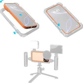 SmallRig 5792 FilMov Lightweight Photography Bumper Case for iPhone 17 Pro (Orange)