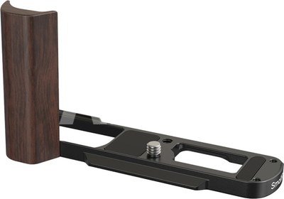 SmallRig 5942 L-Shaped Mount Plate with Wooden Handle for Panasonic LUMIX L10 Black
