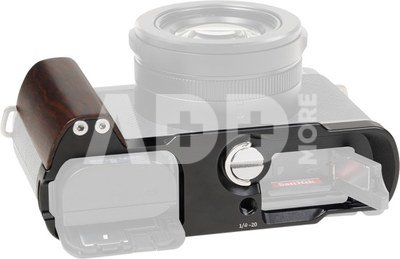 SmallRig 5942 L-Shaped Mount Plate with Wooden Handle for Panasonic LUMIX L10 Black