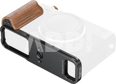 SmallRig 5985 L-Shaped Mount Plate with Wooden Handle for FUJIFILM X-E5 (Rosewood, Black)