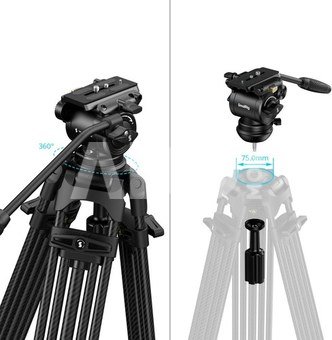 SmallRig 5443 FSD14 FreeSpeed Heavy-Duty Carbon Fiber Tripod