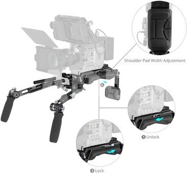 SmallRig 5199 HawkLock VCT-14 Type Shoulder Rig (SR009)