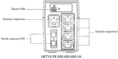 Socomec UPS NETYS PE 650VA/360W 230V/AVR/4XIEC,USB,LED