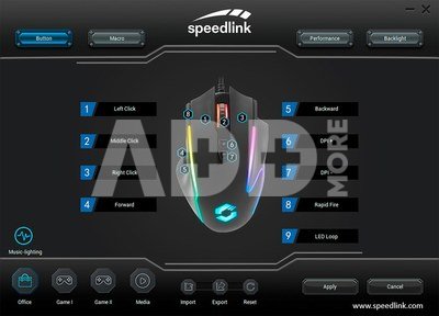Speedlink mouse Decus NX RGB, black (SL-680024-RRBK)