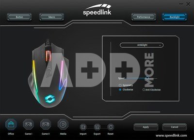 Speedlink mouse Decus NX RGB, black (SL-680024-RRBK)