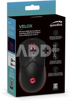 Speedlink wireless mouse Velox RGB, black (SL-680102-BK)