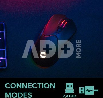 Speedlink wireless mouse Velox RGB, black (SL-680102-BK)