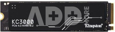 SSD|KINGSTON|KC3000|1TB|M.2|NVMe|3D TLC|Write speed 6000 MBytes/sec|Read speed 7000 MBytes/sec|TBW 800 TB|MTBF 1800000 hours|SKC3000S/1024G