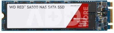 SSD|WESTERN DIGITAL|Red|500GB|M.2|SATA 3.0|Write speed 530 MBytes/sec|Read speed 560 MBytes/sec|2.38mm|TBW 350 TB|MTBF 2000000 hours|WDS500G1R0B