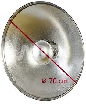 StudioKing Beauty Dish Silver SK-BD700 70 cm with Honeycomb Grid