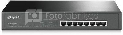 TP-LINK Switch TL-SG1008MP Unmanaged, Rack mountable, 1 Gbps (RJ-45) ports quantity 8, PoE+ ports quantity 8, Power supply type Single