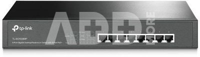 TP-LINK Switch TL-SG1008MP Unmanaged, Rack mountable, 1 Gbps (RJ-45) ports quantity 8, PoE+ ports quantity 8, Power supply type Single