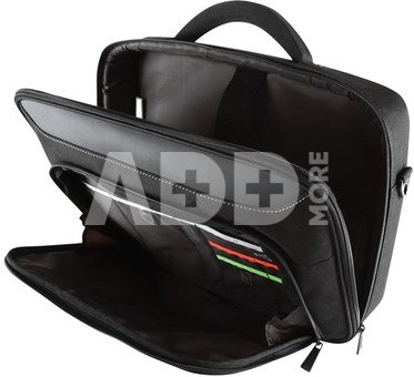 Targus Clamshell Laptop Bag CN418EU Black/Red, Shoulder strap, Briefcase