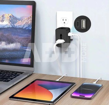 Tech-Protect travel adapter TA300 EU/UK/US/AU, black