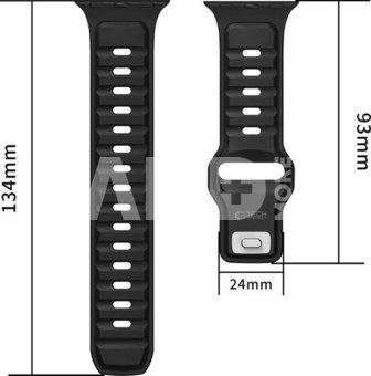 Tech-Protect watch strap IconBand Line Apple Watch 44/45/46/49mm, black/green