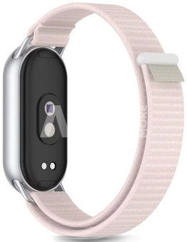 Tech-Protect watch strap Nylon Stripe Xiaomi Smart Band 8/9/10, pink/grey