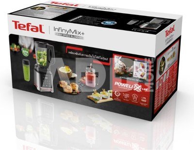 TEFAL | Blender | Infiny Mix+ BL91HD31 | Tabletop | 1600 W | Jar material Tritan | Jar capacity 2.6 L | Ice crushing | Stainless Steel/Black