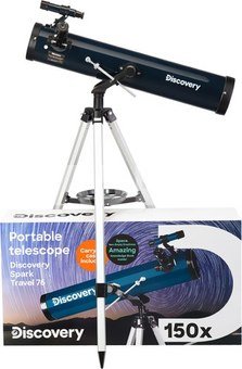 Teleskopas su knyga Discovery Spark Travel 76