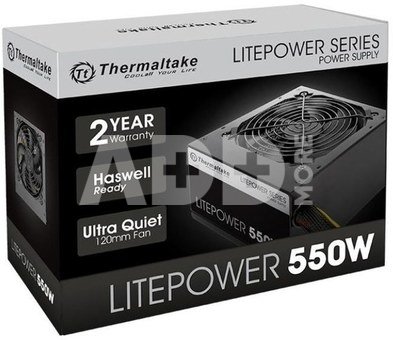 Thermaltake Litepower II Black 550W (Active PFC, 2xPEG, 120mm, Single Rail)