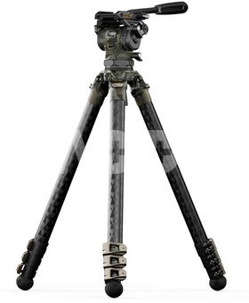 Tilta 75mm Cine Fluid Head with 3-Stage Carbon Fiber Tripod Legs (8KG) - Forest Camo