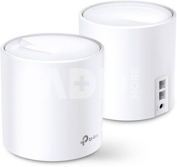 TP-LINK AX1800 Whole Home Mesh Wi-Fi 6 System Deco X20 (2-pack)  802.11ax, 1201+574 Mbit/s, 10/100/1000 Mbit/s, Ethernet LAN (RJ-45) ports 2, Mesh Support Yes, MU-MiMO Yes, Antenna type 4xInternal per Deco uni